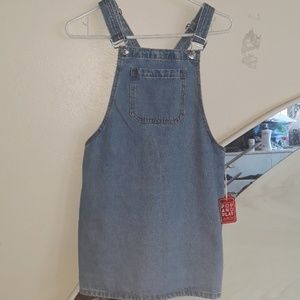 denim overall dress